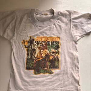Vintage 1983 Return of the Jedi Kids Tee – Classic Star Wars Retro Shirt Size 7